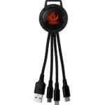 Custom Light Up Color Two Tone 3-in-1 Charging Cable - 4