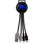 Custom Light Up Color Two Tone 3-in-1 Duo Charging Cable - 2