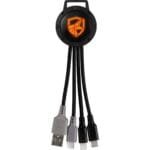 Custom Light Up Color Two Tone 3-in-1 Duo Charging Cable - 4
