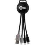 Custom Light Up Color Two Tone 3-in-1 Duo Charging Cable - 6