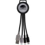 Custom Light Up Two Tone 3-in-1 Duo Charging Cable - 2