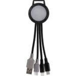 Custom Light Up Two Tone 3-in-1 Duo Charging Cable - 3