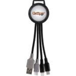Custom Light Up Two Tone 3-in-1 Duo Charging Cable - 4