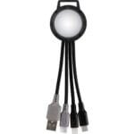 Custom Light Up Two Tone 3-in-1 Duo Charging Cable - 5