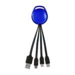 Custom Metallic Vivid 3-in-1 Charging Cable - 5