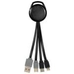 Custom Metallic Vivid Dual Input 3-in-1 Charging Cable - 3
