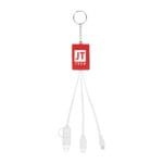 Custom Multi-charging Cable Usb Hub Keyring - 6