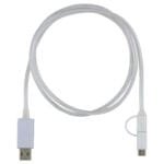Custom "Payson" 3-in-1 LED Lighted Cell Phone Charging Cable w/Type C Adapter - 3