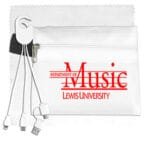 Custom "ReCharge Zip" Mobile Tech Charging Cables in Zipper Pouch - 5