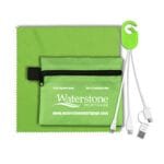 Custom "ReCharge Zip" Mobile Tech Charging Cables in Zipper Pouch - 6