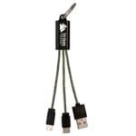 Custom Ridge 3-in-1 Charging Cable Keychain - 4
