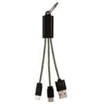 Custom Ridge 3-in-1 Charging Cable Keychain - 5