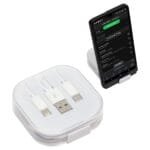 Custom Trio 3-in-1 Charging Cable with Built-In Phone Stand - 1