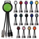 Custom Two Tone Dual Input 3-in-1 Charging Cable - 1