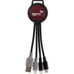 Custom Two Tone Dual Input 3-in-1 Charging Cable - 6