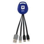 Custom Vivid Dual Input 3-in-1 Charging Cable - 2