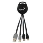 Custom Vivid Dual Input 3-in-1 Charging Cable - 4