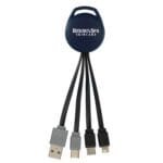 Custom Vivid Dual Input 3-in-1 Charging Cable - 8