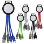 Custom Vivid Dual Input 3-in-1 Colorful Charging Cable - 1