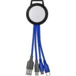 Custom Vivid Dual Input 3-in-1 Colorful Charging Cable - 5