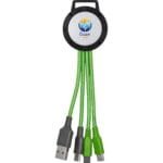 Custom Vivid Dual Input 3-in-1 Colorful Charging Cable - 6