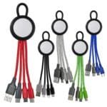 Custom Vivid Loop Dual Input 3-in-1 Colorful Charging Cable - 1