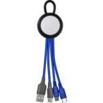 Custom Vivid Loop Dual Input 3-in-1 Colorful Charging Cable - 6