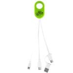 Custom "WEBER" 5-in-1 Cell Phone Charging Cable with Carabiner Clip - 5