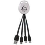 Custom White Wood Vivid 3-in-1 Charging Cable - 2