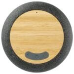 Custom Wireless Charging Garm Fabric & Bamboo Bluetooth Speaker - 8