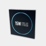 Custom Orbit LED - 15W Aluminum Wireless Charger with LED Display - 3