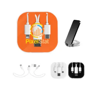 Custom 3-in-1 Charging Cable With Phone Stand 2.0