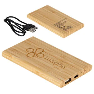 Custom Bamboo 5000mAh Type-C Power Bank