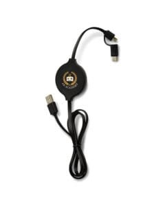 Custom Duo Wireless Charging Pad With Integrated Charging Cable