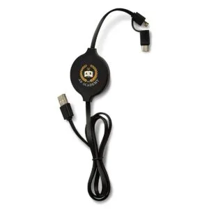 Custom Duo Wireless Charging Pad With Integrated Charging Cable