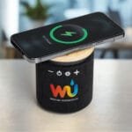 Custom Amitola Color Changing LED Speaker w/Wireless Charger - 6