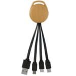Custom Bamboo Pattern Vivid 3-in-1 Charging Cable - 4