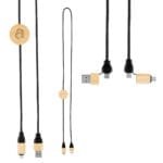 Custom 3' 60w Bamboo & Rpet Fast Charging Cable - 2