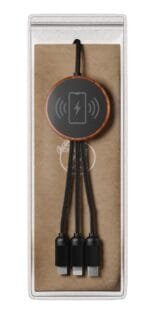 Custom SCX Innovative Design™ 5-in-1 Bamboo 5W Wireless Charging Cable - 1