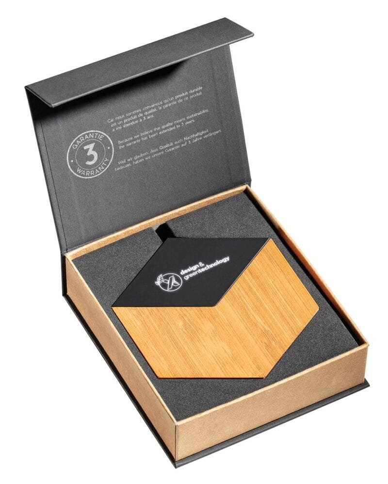 Custom SCX Innovative Design™ Bamboo 10W Hexa Wireless Charger - 1