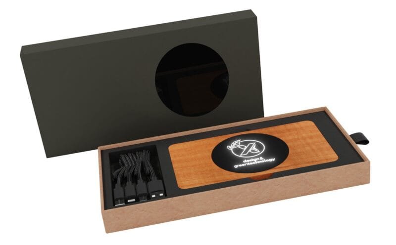 Custom SCX Innovative Design™ Bamboo Wireless Power Bank 10