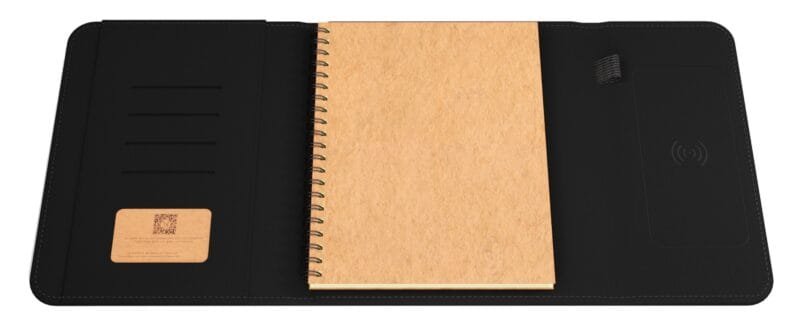 Custom SCX Innovative Design™ Wireless Charging Notebook A5 with Power Bank 4000 mAh - 1