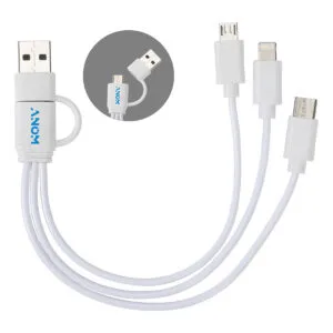 Custom Tribune 3-in-1 Charging Cable