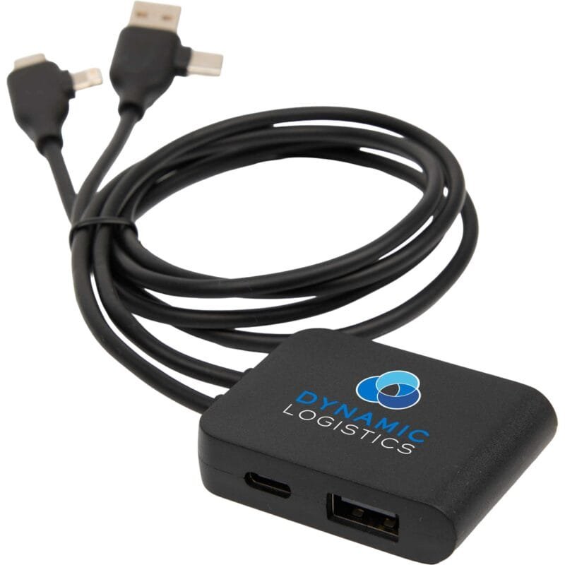 Custom 5-IN-1 Charging Cable with USB-A/C Hub - 2