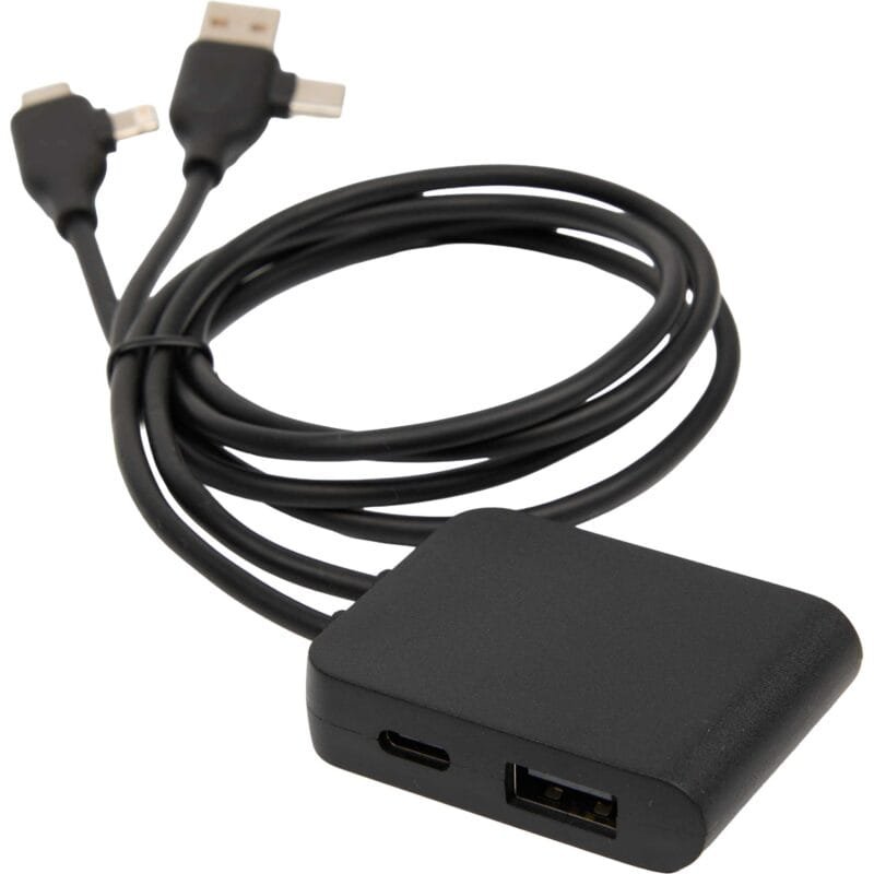 Custom 5-IN-1 Charging Cable with USB-A/C Hub - 9
