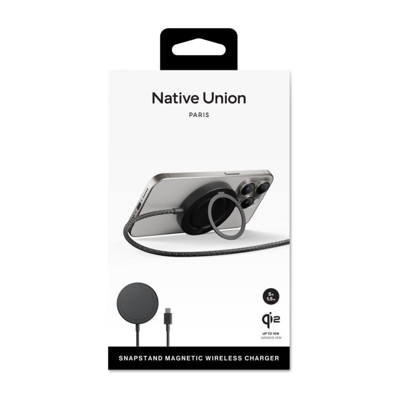 Custom Native Union Snapstand Qi2 Wireless Charger - Black - 4
