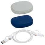 Custom Stow 'N Go 4-in-1 60W PD 39" Data & Fast Charging Cable with Silicone Pouch - 1