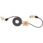 Custom FSC® 100% Bamboo 5-in-1 100W Laptop Charging Cable - 2