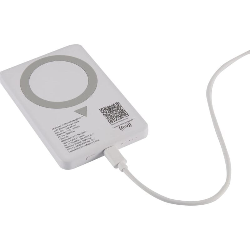 Custom MI Power 5000 mAh MagClick™ 15W Wireless Power Bank - 6