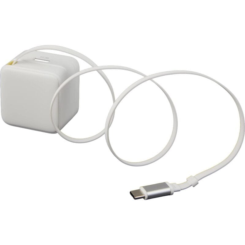 Custom ETL Listed 20W Wall Charger with Retractable Cable - 4